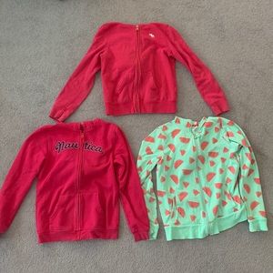 Girls Zip Up Hoodies (3) Nautica, Abercrombie